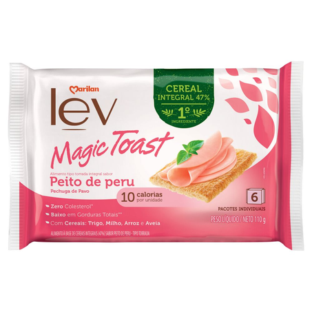Torrada Magic Toast Peito De Peru Pacote com 110G