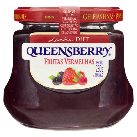 Geleia Queensberry 280g - Diet - Frutas Vermelhas