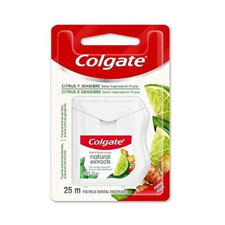 FIO DENTAL COLGATE NATURAL EXTRACTS LIMAO 25MT