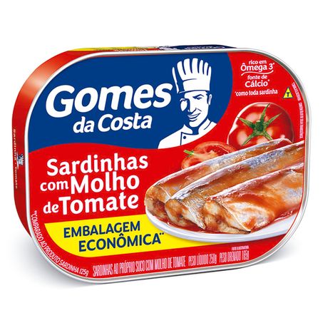 Sardinha com molho de tomate gomes da costa embalagem econômica