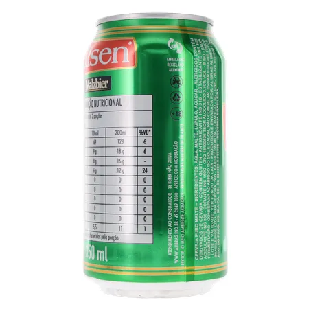 CERVEJA KILSEN MALZBIER PURO MALTE LATA 350ML 360-24