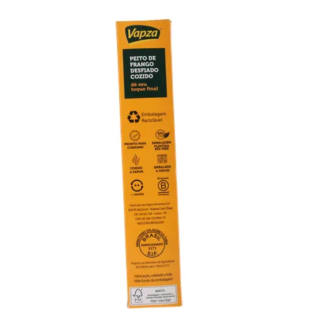 Peito de Frango Vapza Desfiado E Cozido Caixa 400G 360-1