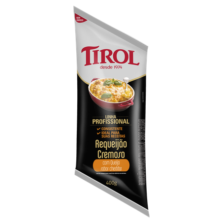 Requeijão tirol bisnaga cheddar 400g