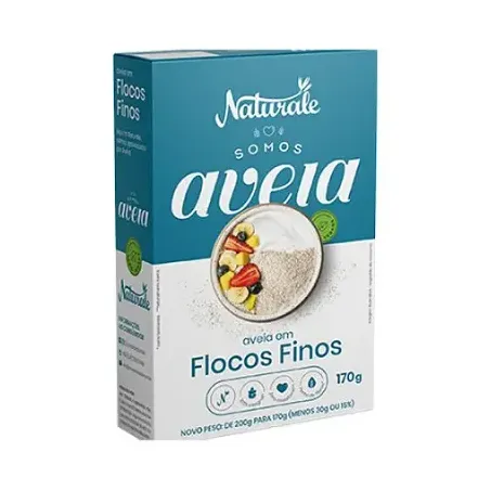 Aveia em Flocos Finos Naturale Somos Aveia Caixa 170gr