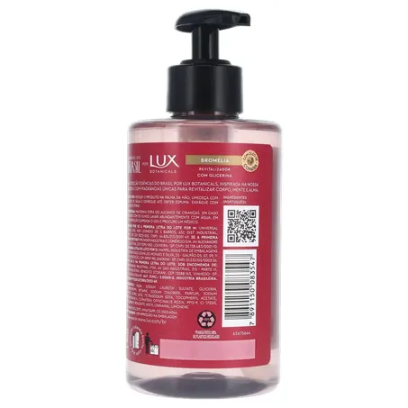 Sabonete Líquido Lux Botanicals Mão Revit Oleo de Bromélia Cop Pump 300Ml 360-19