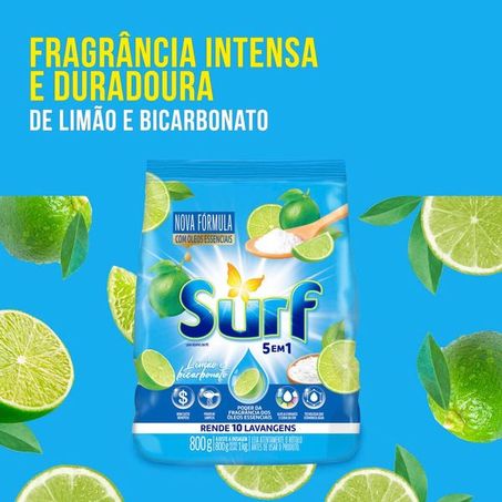 SABÃO EM PÓ SURF LIMÃO E BICARBONATO 800G 360-2