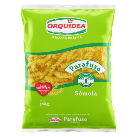 Massa sem ovos orquidea 500g parafuso