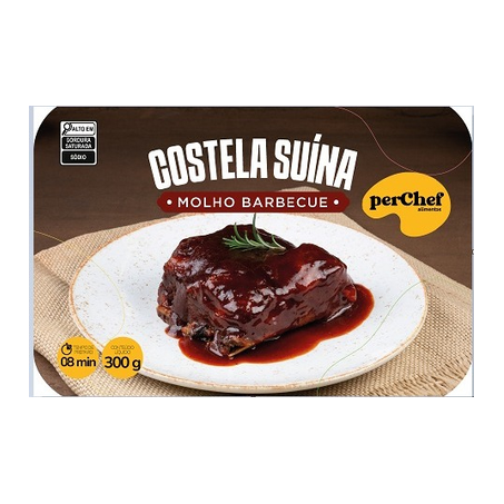 Costela suína molho barbecue perchef pt 300g
