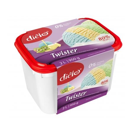 Sorvete Twister Sabores Blue Ice, Chocolate Branco E Kiwi 2LT