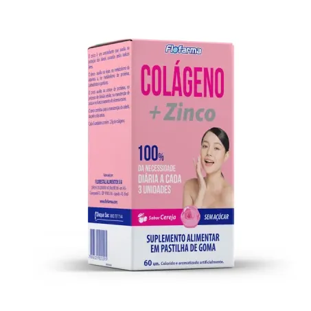 Suplemento past goma colageno/zinco 60 u