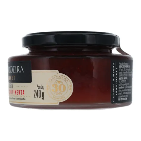 Geleia de Morango com Pimenta Casa Madeira Gourmet Pote de Vidro 240gr 360-7