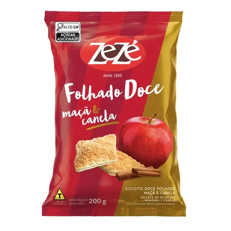Biscoito zezé folhado doce maçã & canela 200g
