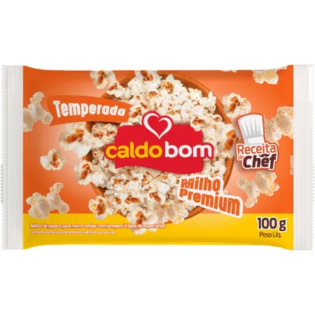 Pipoca micro caldo bom 100g temperada