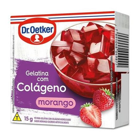 GELATINA DR.OETKER MORANGO C/COLAG.15G