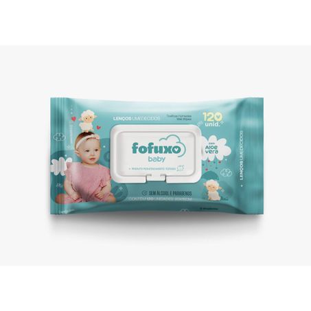 LENÇOS UMEDECIDOS FOFUXO BABY ALOE VERA PACOTE C/120UNID