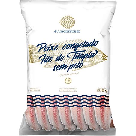 filé de tilápia Peixe fish pacote 800g