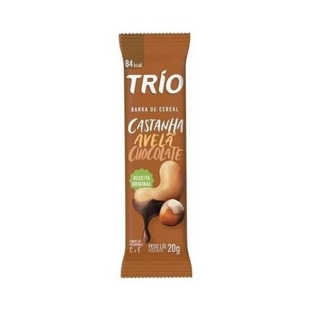 Cereal bar.trio 20gr avel.cast.choc.