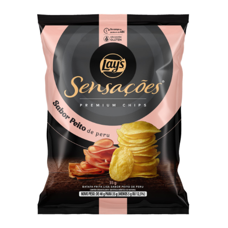 SALGADINHO BATATA LAY'S SENSAÇÃO PREMIUM PEITO DE PERU PACOTE 35G