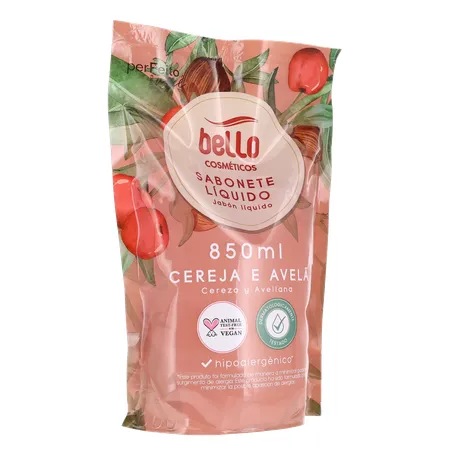 Sabonete liquido bello cereja-avela ref850ml 360-33