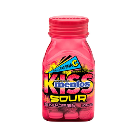 MENTOS KISS 38,5G SOUR MORANGO 