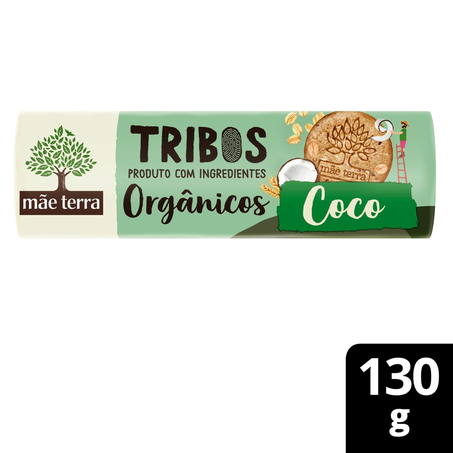Biscoito Orgânico Mãe Terra Tribos Coco 130G