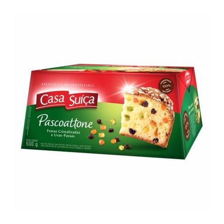 Pascoattone frutas cristalizadas/uvas passas casa suica 500g