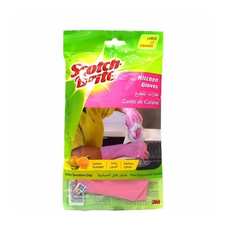 Luva scotch brite cozinha rosa gde