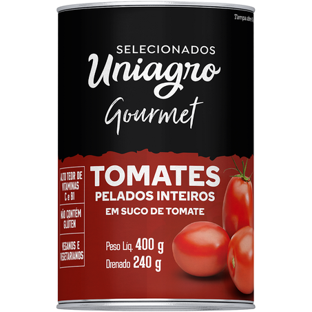 TOMATE PELADO INTEIRO UNIAGRO GOURMET