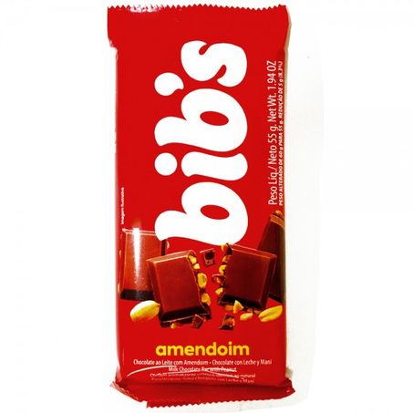 CHOC BIBS 55G AMENDOIM