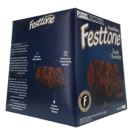 Panettone Duplo Chocolate Festtone 400G 360-31