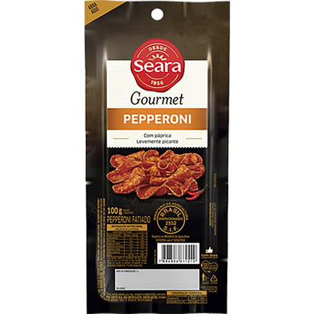 Salame Seara Gourmet 100g - Pepperoni - Fatiado