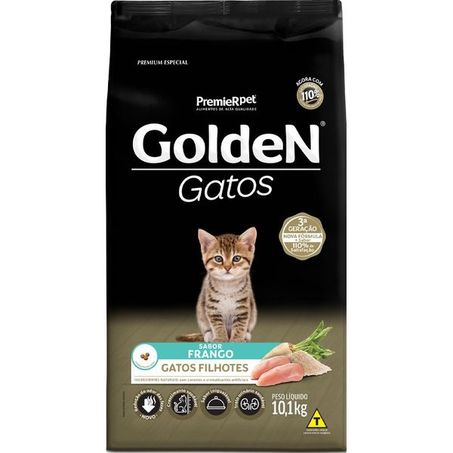Ração Golden para Gatos Filhotes Sabor Frango 10,1Kg