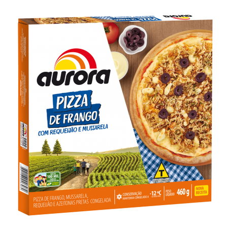 PIZZA FRANGO COM REQUEIJÃO E MUSSARELA AURORA