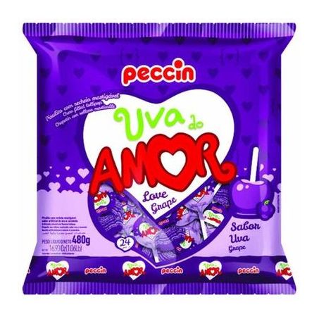 Pirulito Peccin Uva Do Amor 528GR