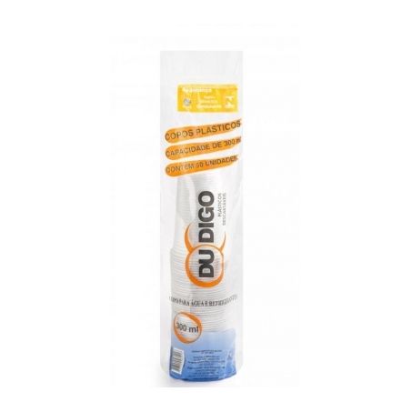 Copo du digo branco com 50 300ml