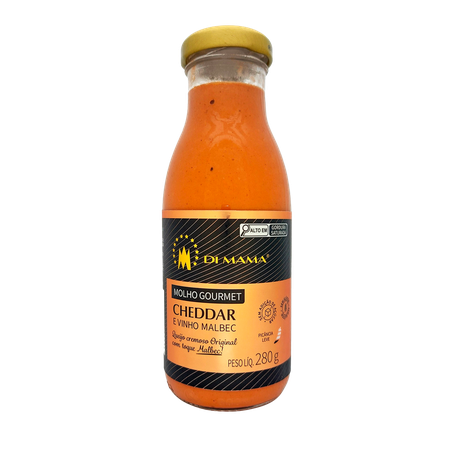 Molho Gourmet Di Mama Cheddar e Vinho Malbec 280g