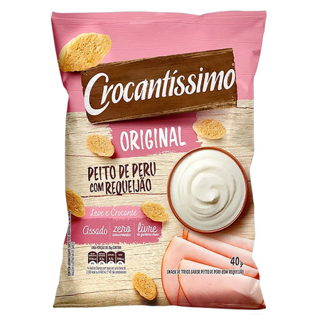 SNACK CROCANTÍSSIMO PEITO PERU/REQUEIJÃO 40G