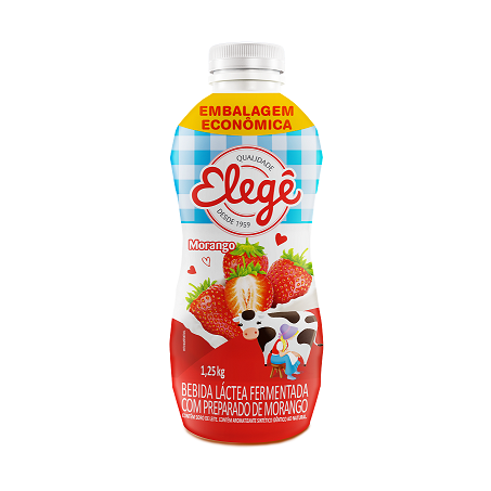 Bebida láctea fermentada elegê 1.15kg morango