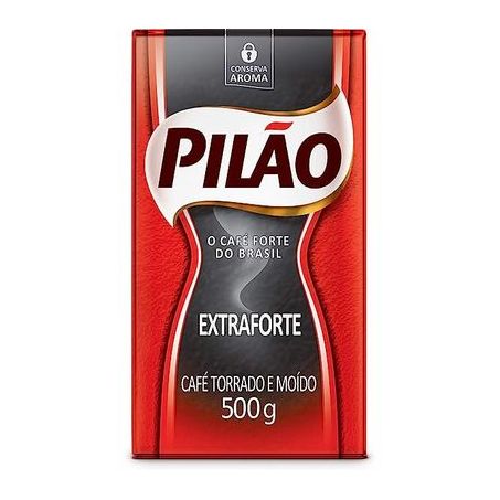 Café pilão torrado e moído extra forte pacote 500g