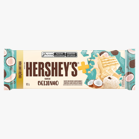 Chocolate Hersheys Wafer Mais Beijinho 102G Edição Limitada