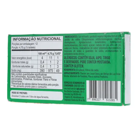 Caldo tablete apti refoga caseira caixa 57g 360-21