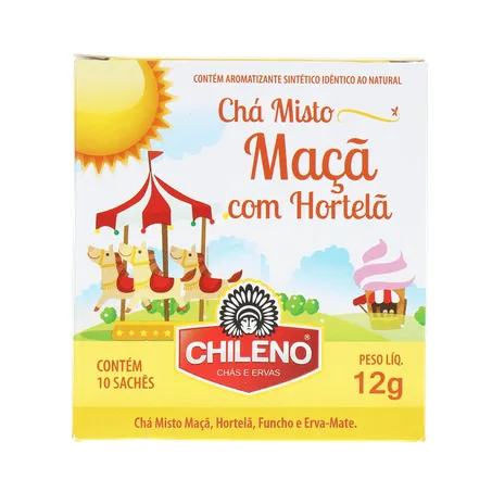 Chá Misto Chileno Maçã com Hortelã Sachê 1.2gr - Caixa com 10un - 12gr 360-0