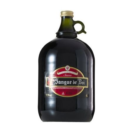 Vinho sangue boi tinto suave 4l