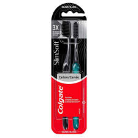 Escova dent colgate macia slim soft black blis un