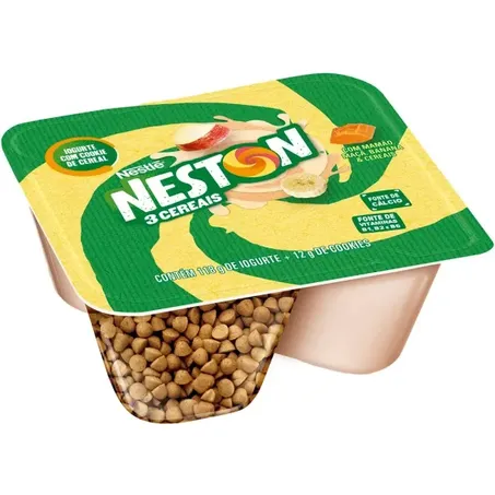 Iogurte Nestlé Neston 3 Cereais Mais Cookies 130g 
 