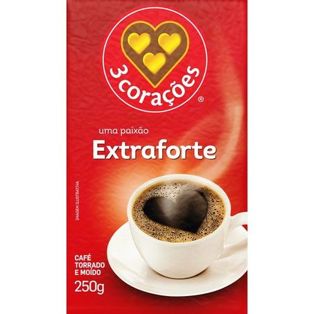 Café vácuo 3 corações extra forte 250g