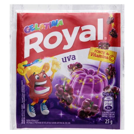 Gelatina em pó uva royal