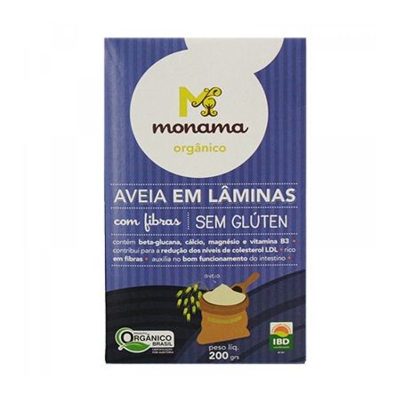 AVEIA MONAMA EM LAMINAS SEM GLUTEN 200G