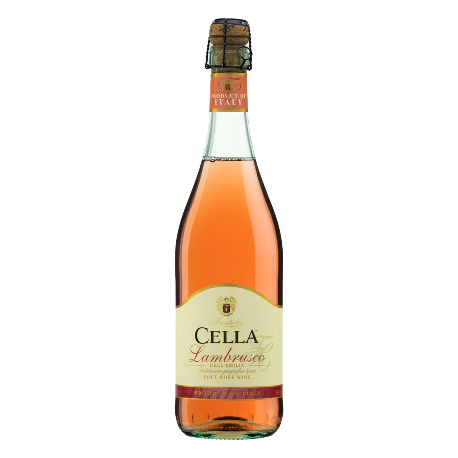 Vila das frutas - Vinho Italiano Rosé Suave Cella Lambrusco Dell