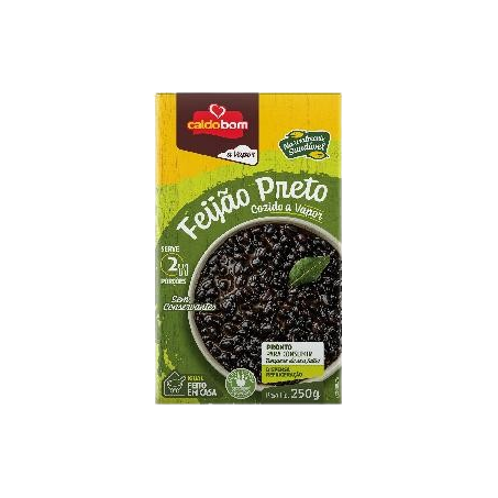Feijao Preto A Vapor Caldo Bom 250g